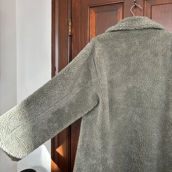 Stand Studio Green Teddy Coat Size - Picture 8 of 9